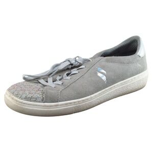 SKECHERS Size 8.5 M Gray Fashion Sneakers Shoes Leather Women 73845